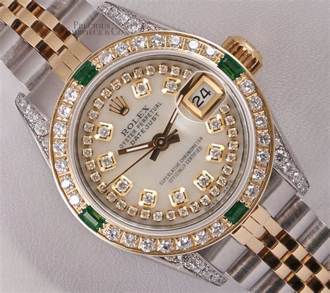 ladies rolex datejust 26mm white mop dial diamond|ladies Rolex with diamond bezel.